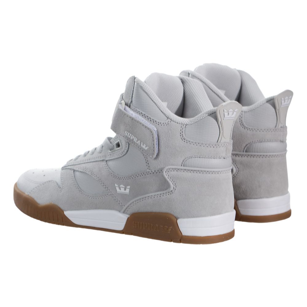 Baskets Montantes Supra Bleeker Grise Light Grey/Gum Homme | CGG-15865035